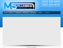Tablet Screenshot of m5plumbing.com
